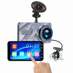 Auto Dvr Touchscreen Dash Kamera Rückansicht Kamera Dual Objektiv P Volle HD Zyklus Aufnahme Gsensor Dash Cam Video Recorder dashcam J220601