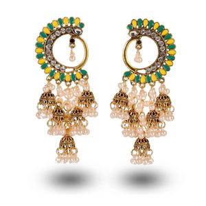 Dangle & Chandelier Jewelry Women Gold Silver Color Half Moon Gypsy Vintage Boho Tribe Tassel Drop Earrings Jhumka EarringsDangle DangleDang