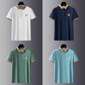 Tops de luxo de alta qualidade Tshirts pólo manga curta 2022 designer bordado algodão moda de moda masculina casual y220606
