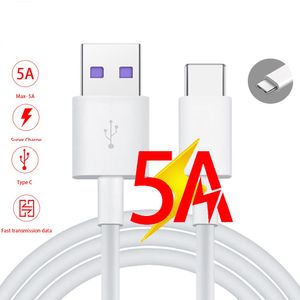 USB Type C -kablar 5A för Huawei Xiaomi Mobiltelefonkabel Snabbladdningsdata Sync Micro USB -laddningssladd 2m 1m 0,25 m