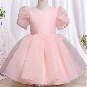Princess Wedding Party Dress for Girls Tutu Evening Formal Kids es For Ruffle Christmas Ball Gown Baby Clothes 220422