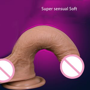 肌の感覚現実的なディルドソフトディルドアナル巨大なペニスと吸引カップのセクシーなおもちゃを女性ストラポン女性のお尻のマスターベーション