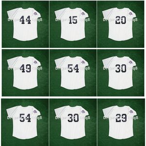 NA85 1978 월드 시리즈 빈티지 야구 저지 레지 잭슨 thurman Munson Bucky Dent Ron Guidry Willie Randolph Goose Gossage White Size