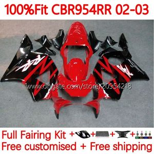 Honda CBR 954 900 RR CC CBR900 CBR954 RR 02-03 Body 116no.0 CBR 900RR 954RR 900CC CBR954RR 02 03 CBR954-RR CBR900RR 2002 2002 OEM 페어링 공장 레드