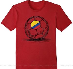 Colombia colombiansk flaggdesign på Soccerite Ball Jersey T-shirt Löst anpassad vilken storlek som helst 220609