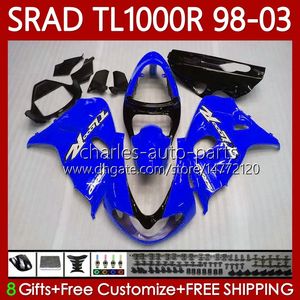 Kit de feiras para SUZUKI SRAD TL1000R TL-1000R 1998 1999 2000 2001 2002 2003 118NO.50 Gloss Blue TL-1000 TL 1000 R 98-03 Bodywork TL 1000R TL1000 R 98 99 00 01 02 03 OEM corpo