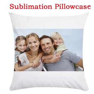 Personalized White Blanks Peach Skin Pillow Case Sublimation Textile Home Sofa Cushion Covers Design Pattern Decor