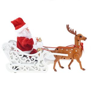 Christmas themed decorations personalized Santa Claus on the sleigh reindeer ornaments Christmas and Year greeting gifts 201203