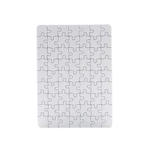 A5 63Pcs Sublimazione Blank Jigsaw Puzzle Carta Cartone per attività di decorazione Bianco Robusto trasferimento di calore Puzzle per bambini Blanks 12Pcs