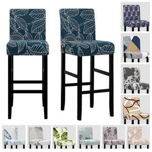 Chair Covers Solid Color Stretch Bar Cover Seat Slipcover El Banquet Dining Housse De Chaise Armchair Elastic Christmas HomeChair