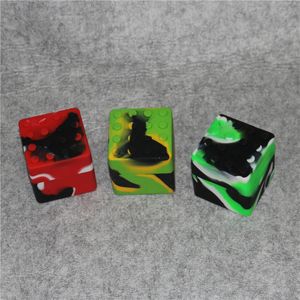 silicone square bho oil container jars silicon dab wax storage jar for concentrates storage box containers