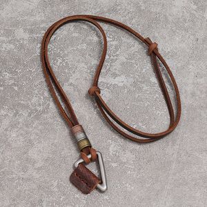 Naszyjnik strzały wisiorek oryginalny skórzany łańcuch naszyjniki dla kobiet mężczyźni prezent biżuteria moda hip -hopowa