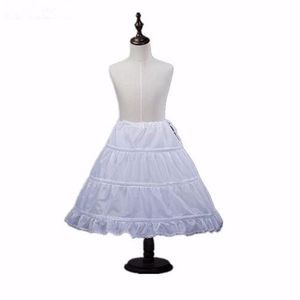 Flickas klänningar petticoat små flickor kjol crinoline 3 hoops blommor flicka klänning hög qulaity barn underskirtgirl's