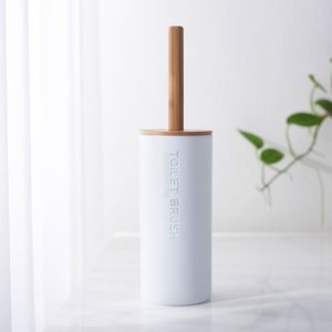 Bamboo Floorstanding Toilet Brush Set with Base Bathroom Cleaning Holder WC Accessories Y200407