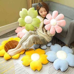 Cm Colorful Flower Plush Pillow Toys Soft Cartoon Plant Filled Cherry Blossoms Chair Mat Suower Sofa Birthday Gifts J220704