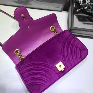 Borsa di moda Borsa di design Velvet Marmont Trapuntato da donna di marchi famosi a tracolla Sylvie borse di lusso borse a tracolla di moda a catena