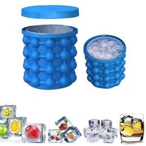 Silicone Ice Cube Maker Portable Bucket Wine Ice Cooler Beer Cabinet Space Saving Kitchen Tools Drinking Whiskey Freeze 220531