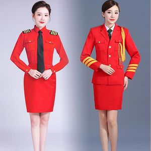 Summer Stage Wear Male Female Performance Cosplay Dress Suit Army Band Chorus Clothing Flag Raiser Uniform Red Military Drum Team Costume