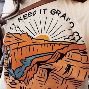 Keep It Grand nasz Nature Printed Style Aesthetics Kawaii Casual Punk Funny Tumblr Ulzzang Korean Fashion Tee T-Shirt 220511