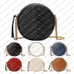 Signori Fashion Casual design di lusso rotondo mini spallo a tracolla Crossbody Borse Borse per messenger sacchetta hardware Vendita calda Cowhide 550154 Borsa