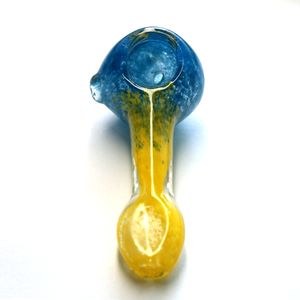 Factory outlet pipe 10cm blue and yellow gradient art hookah pipe