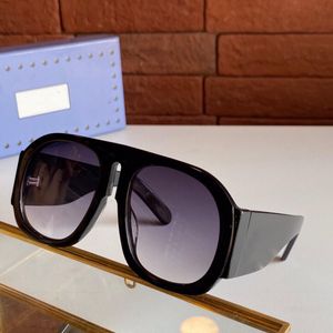 Lüks en kaliteli klasik büyük boy oval güneş gözlükleri tasarımcı marka erkekler kadın güneş gözlükleri gözlük metal cam lensler 0152