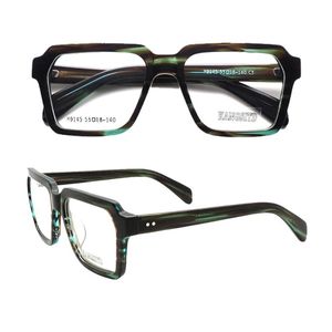 Modne okulary przeciwsłoneczne Ramki Kobiety ręcznie wykonane za vintage kwadratowe okulary mężczyźni duże okulary pełne obręczy retro octan rx okulary okulary ramy mody