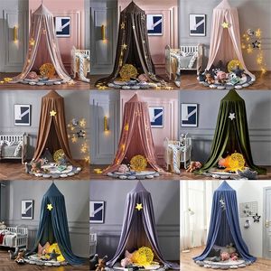 Childrens Bed Canopy Baby Crib Bed Child curtain Hung Dome Mosquito Net kids Girl Boy Play Tent Living Room Bedroom decoration 220531