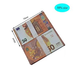 Großhandel Prop Money Kopie 10 20 50 100 200 500 Party gefälschte Geldscheine Faux Billet Euro Play Collection Geschenke 100PCS/Pack