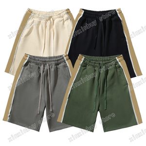 xinxinbuy Herren Designer Sweatshirts Hoodies Shorts Reflektierendes Band Doppelbuchstabe Baumwolle Sportbekleidung Damen Lässig Hohe Qualität Aprikose Schwarz Grau Grün XS-L