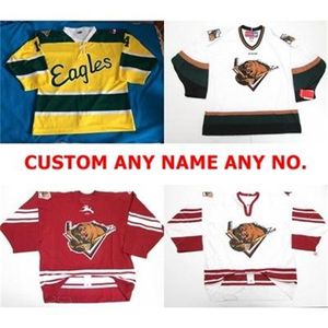 Nik1 Personalisierte ECHL Utah Grizzlies Trikots Benutzerdefinierte Herren Damen Kinder Eishockey Günstige Trikots Maßgeschneiderte Goalit Cut Gelb Weiß Rot Trikots