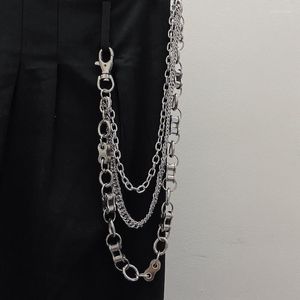 Anahtarlıklar Vintage Düzensiz Metal Anahtarlık Kadınlar İçin Erkekler Hip Hop Punk Harajuku Kot Pantolon Ana Zincir Moda Aksesuarları Takı Enek2