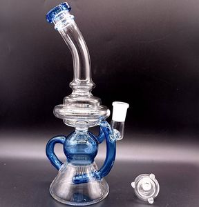 8,5 polegadas Mini Glass Bong Gongo Delicados Blue Green Smoking Tubs com junta feminina de 14 mm