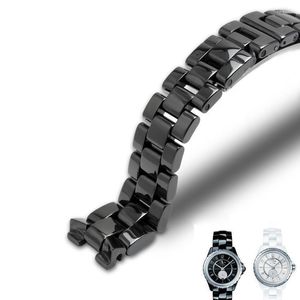 Watch Bands For J12 Ceramics Wristband High Quality Women's Men's Strap Fashion Bracelet Black White 16mm 19mm BandsWatch Hele22