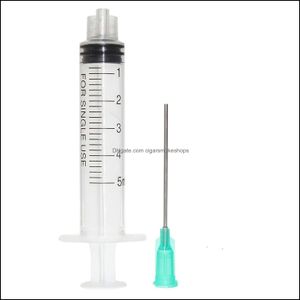 5 ml sprutor med GA Blunt Tip Needle Perfekt för limapplikator oljedispensering förpackning med Drop Leverans Gun Adhesiv