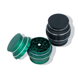 63MM Diameter Mix Color Vase Shape Aluminum 4 Layers Smoking Metal Tobacco Herb Grinders Crusher Wholesale Smoke Pipe Accessories