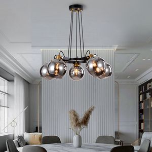 Pendant Lamps Nordic Glass Chandelier Lighting Bedroom Dining Living Room Chandeliers Simple Creative Modern Indoor Light Fixtures