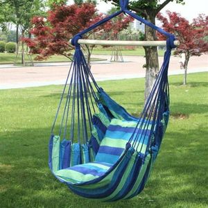 Yeni Hammock Sandalye Asma Sandalye Salıncak Sandalye Koltuk Kapalı Açık Bahçe için 2 Yastık ile Y200327337Q