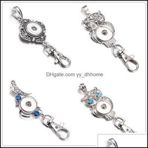 Key Rings J￳ias 6Styles Snap Button Button ChainChain Keyring DIY Cadeias de 18 mm para mulheres Drop Delivery 2021 H2W4L