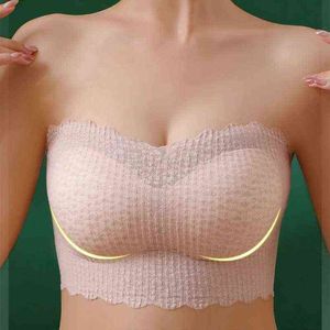 Sexig osynlig behå Tube Tops Strapless Bras Seamless Bralette Wireless Wedding Brasserie Push Up Underwear Women Lingerie L220727