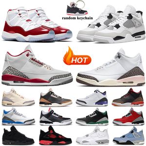 4S basketskor Mens Unc s White Oreo Fire Red Bred Patent s Playoffs s Flint Men Sport Sneakers Trainers Storlek