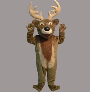 Nowa Sprzedaż Dorosłych Christmas Elk Deer Cartoon Maskotki Kostium Boże Narodzenie Fancy Dress Halloween