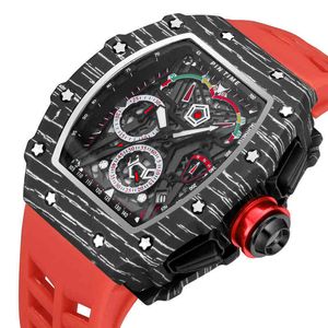 Wholale New Style Men Fashion Sport Watch Chronograph Function Stopwatch Rubber Strap Auto Date Manlig lyxig armbandsurklocka