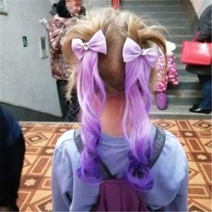 Acessórios para o cabelo Kids Bow Crystal Elastic Band Rubber Wig Bandeira das meninas Twist Braid Rode Clip -cocar