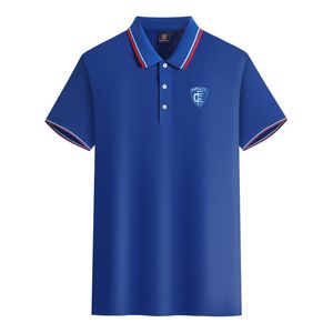 Empoli F.C. Mężczyźni i kobiety Polos Merceryzowane bawełniane logo z krótkim rękawem Logo T-Shirt T-shirt można dostosować