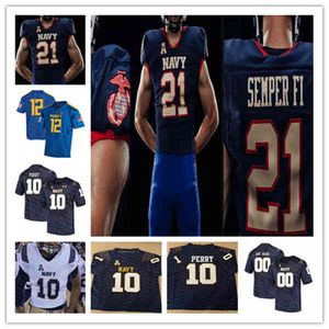 Xflsp Tai Lavatai NAVY Midshipmen Maillots de Football Universitaire Personnalisé Xavier Arline Isaac Ruoss Mychal Cooper Carlinos Acie James Harris II Malcolm