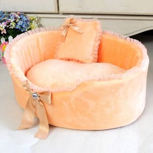 Cão de gato de cama para cachorro cachorro s para cães pequenos cães ninho de ninho de renda envia travesseiros moda e elegante design y200330