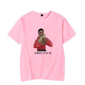 Herren T Shirts Pink Fashion Tay K T Shirt Männer Frauen O Neck lässige Sommer Baumwolllüftung Harajuku Kurzarm Kleidung