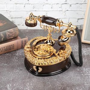 Decorative Objects & Figurines Retro European Style Phone Shaped Musical Box Creative Presents Jewelry Storage Organizer Case Home Ornaments