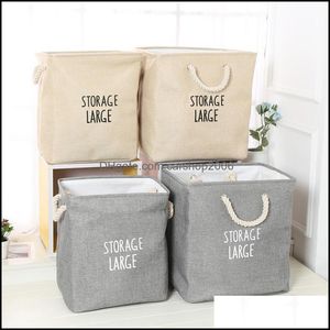 Storage Baskets Wholesale Waterproof Laundry Box Folding Portable Cotton Dh97K